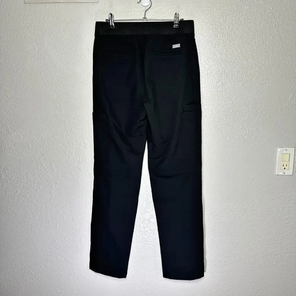 Figs Axim Cargo Scrub Pants Black Men Small